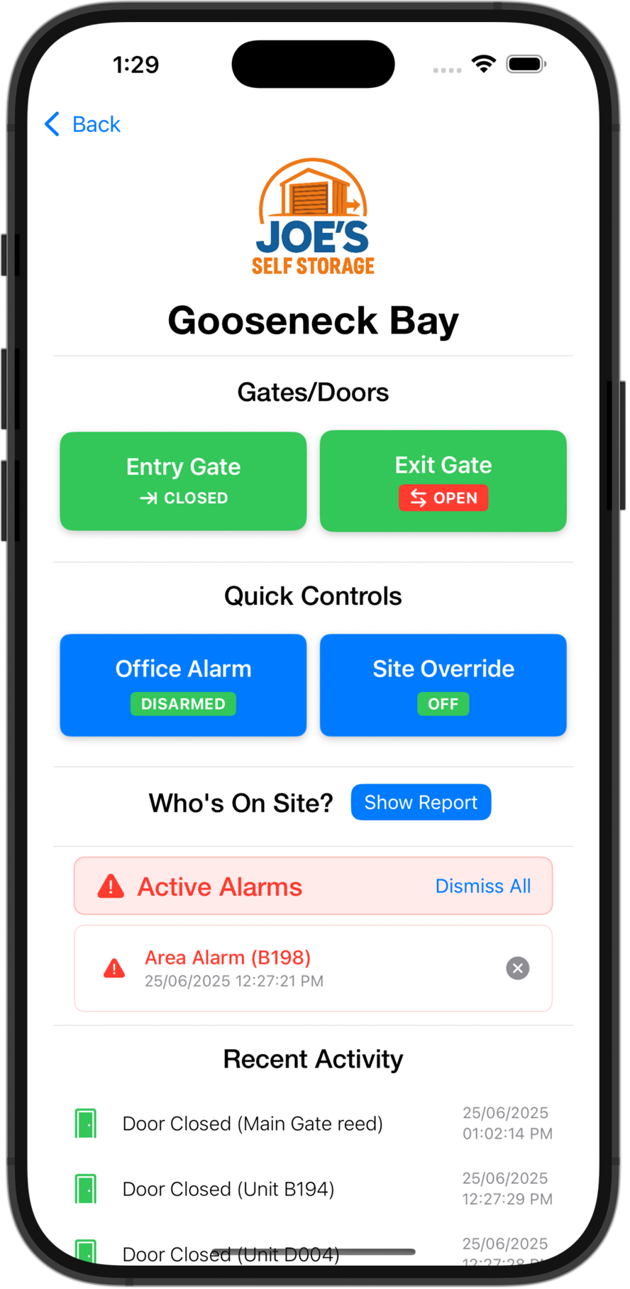 gxStorAccess Screenshot